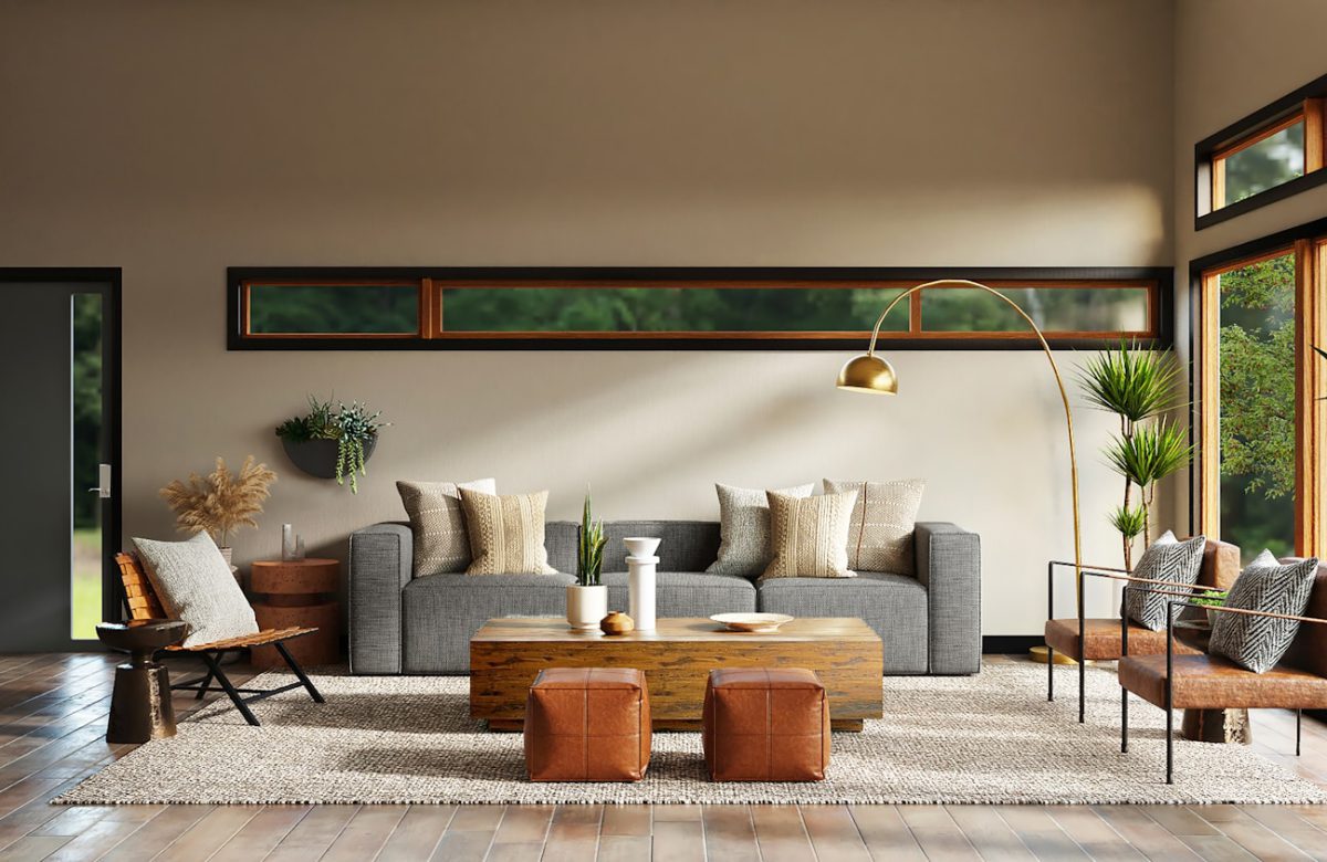 Thoughtfully styled interior with soft natural light and layered furnishings