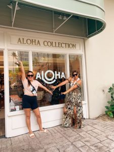 Aloha Collections Owners 2 women standing infront of their store.