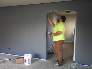 a man paint for his home makeover