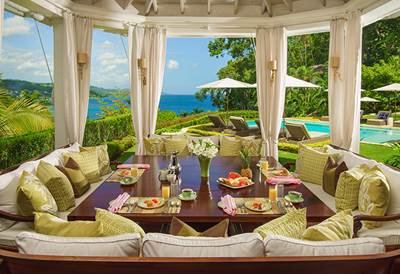a beautiful sitting area at Montego-Bay-Magnificence-at-Round-Hill-Hotel-Villas-Jamaica