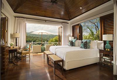one of the guestrooms at Montego-Bay-Magnificence-at-Round-Hill-Hotel-Villas-Jamaica
