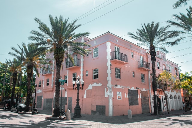 a pink house in Little Havana, Miami