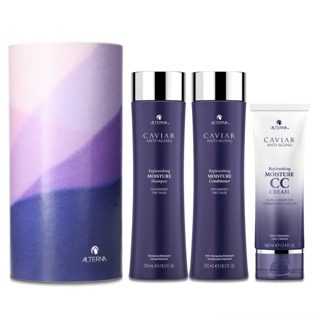 a complete set of the Alterna's CAVIAR Anti-Aging Replenishing Moisture line whats next skinecare