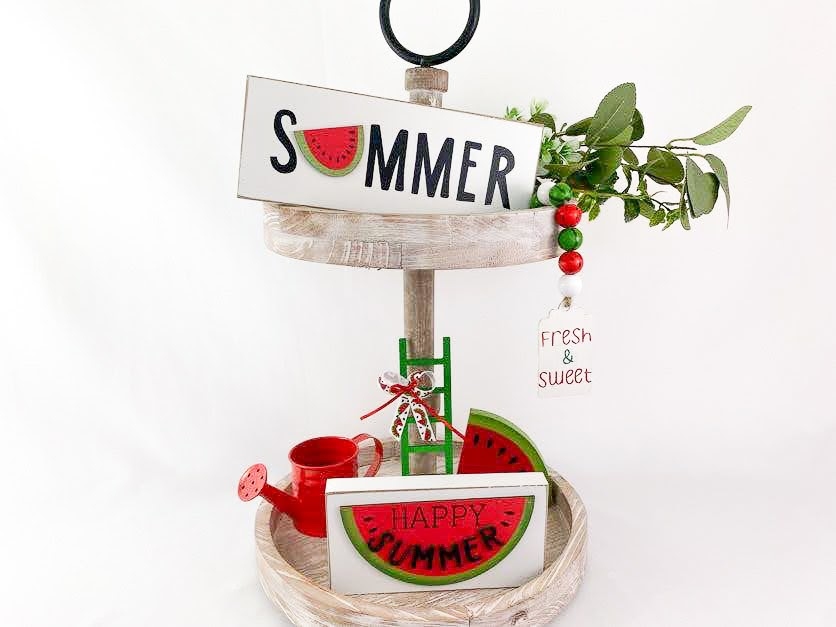 Tiered Tray Decor Box Sample of summer