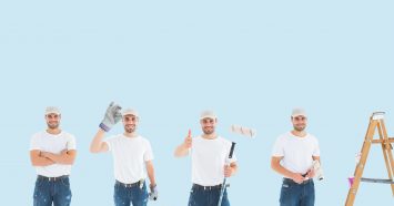 4 painting contractors doing different things