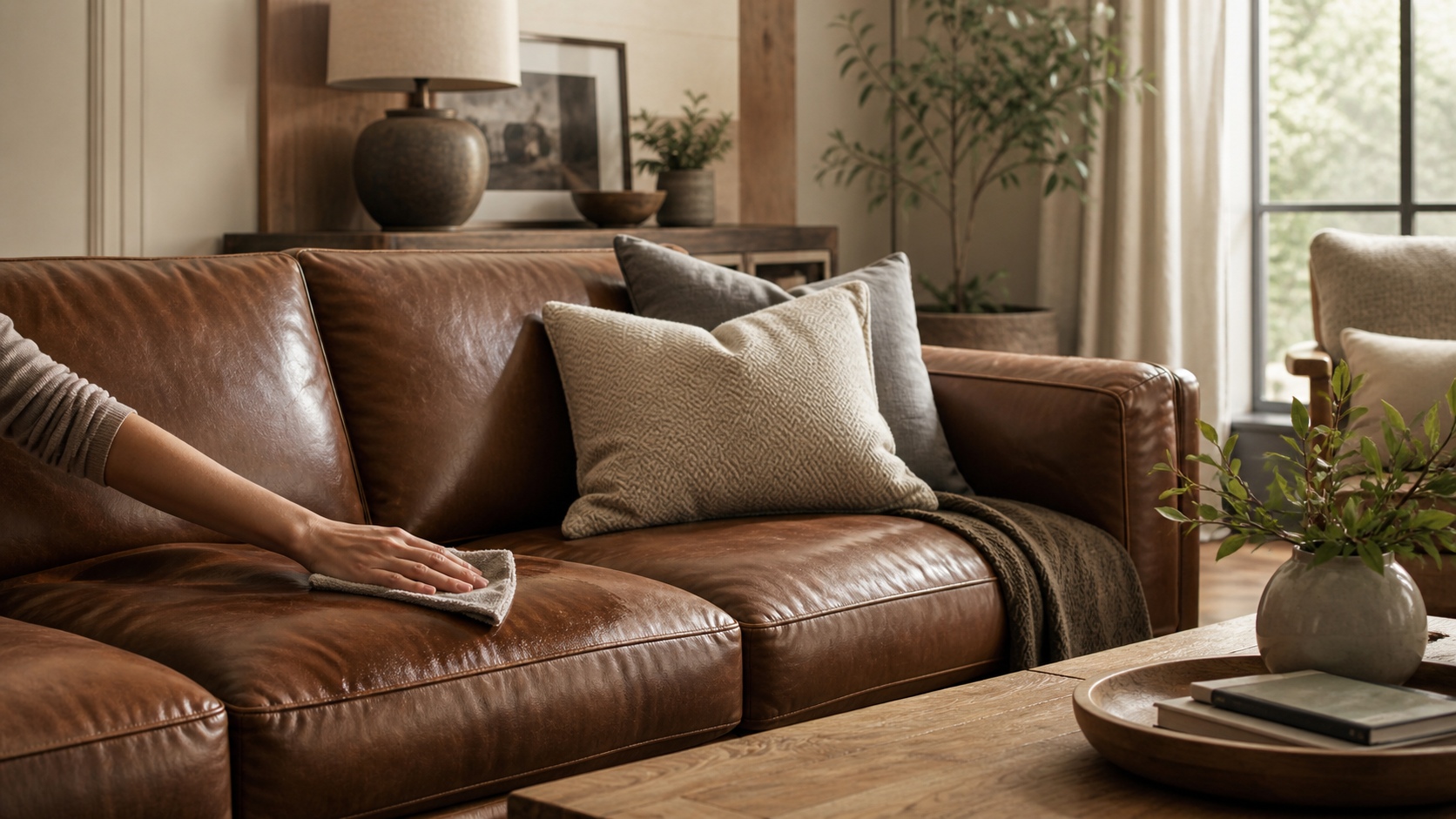 clean leather furniture