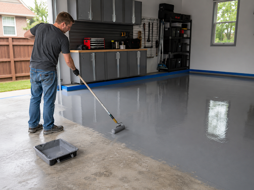 Installing an epoxy floor over a concrete floor