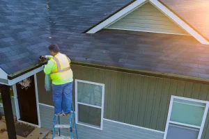 Handyman Repairing the rooftop
