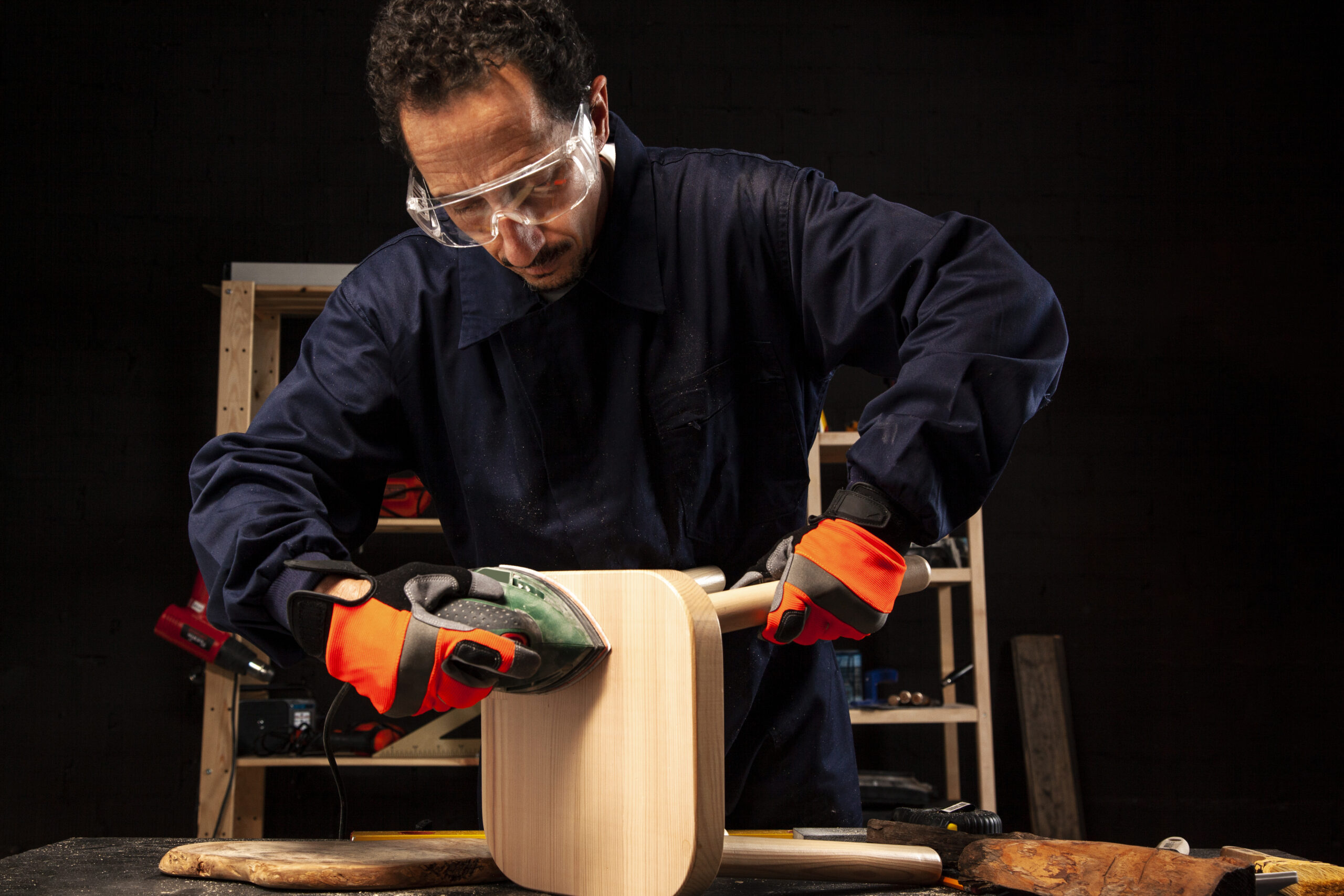 Man using power tools