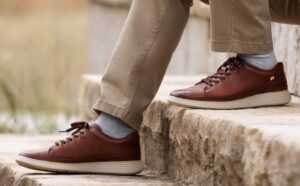 Brown leather shoes