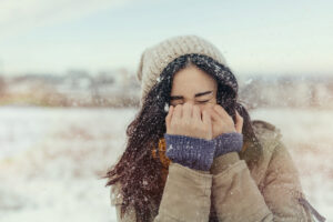 Young woman in Cold Weather