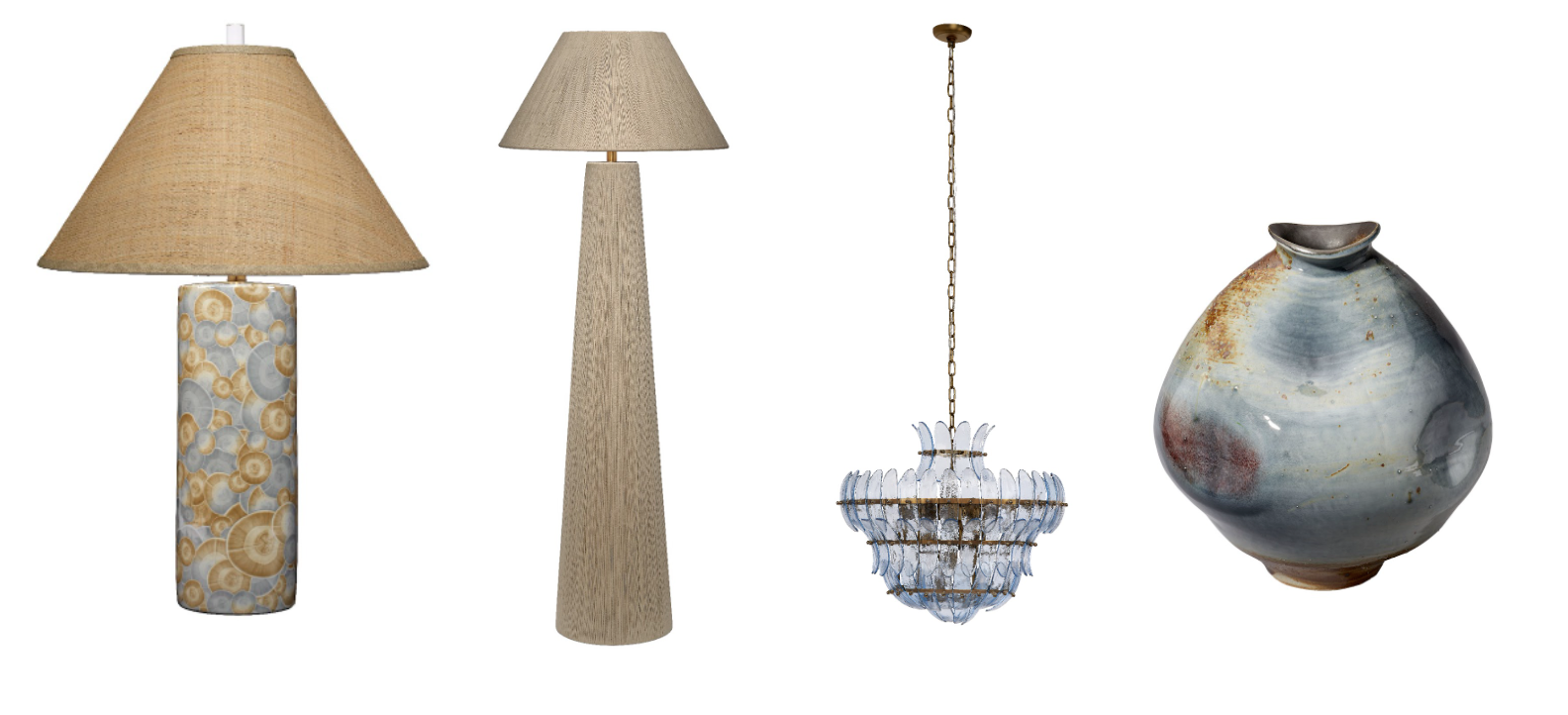 Jamie Young Co. home decor collection with sculptural lighting, ceramics, and textured design pieces