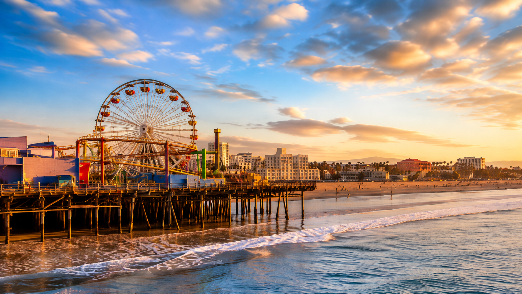 Golden-Hour Santa Monica Pier