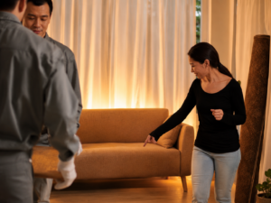 Couple Planning Buying New Furniture
