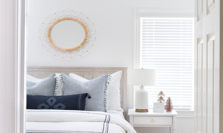 Bed room white aesthetic