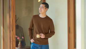 Man wearing Knit Sweater