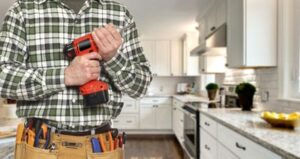 Man holding drill tool