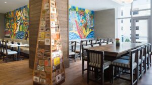 Interior of cafe