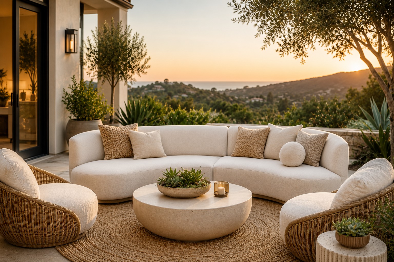 curved outdoor furniture