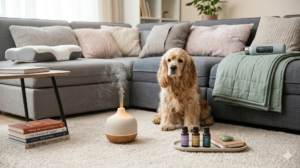 Dog sitting alone, Pet Products