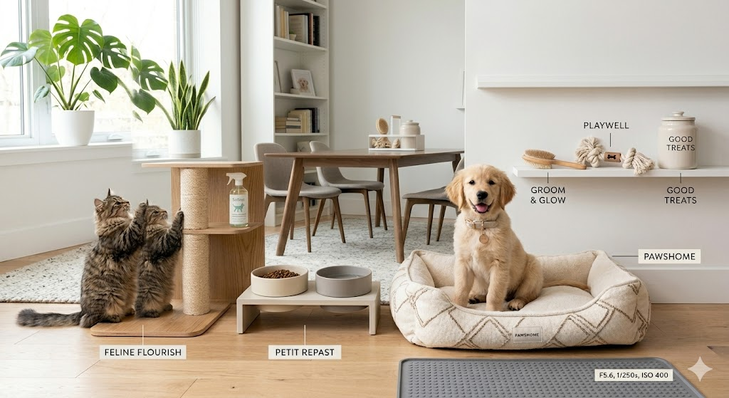 Dog and cat are enjoying
