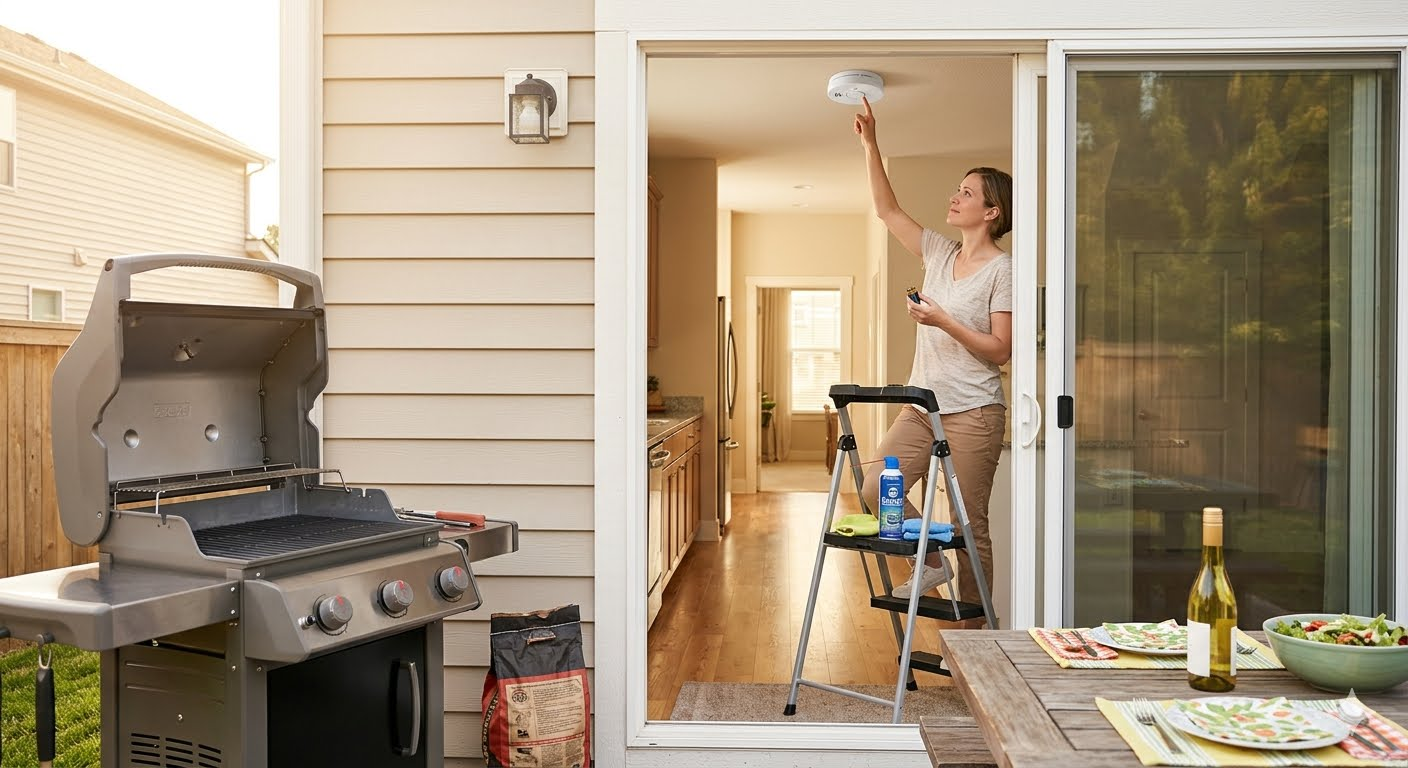 Woman working at home, Summer Cleaning Task