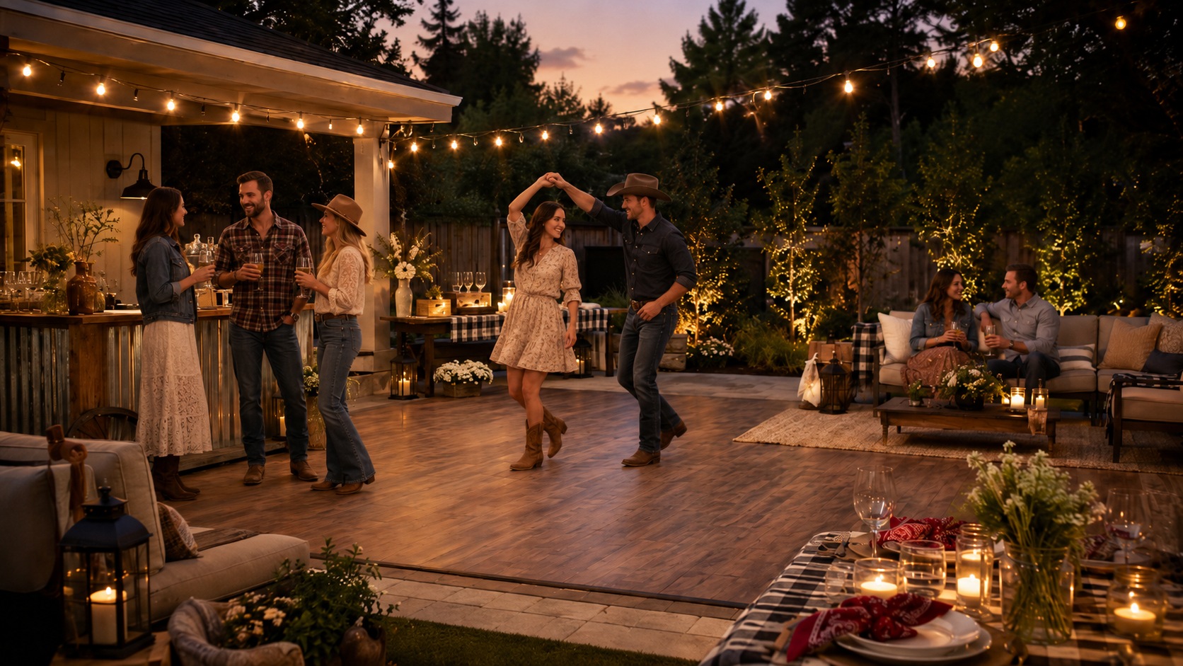 Country Western Party Ideas country linedancing backyard