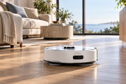 Narwal freo running and cleaning smart home 